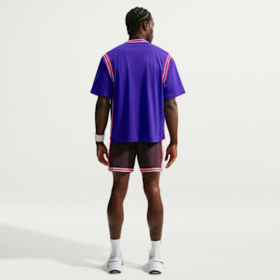 NikeCourt Slam Dri-FIT Düğmeli Erkek Tenis Üstü görsel 5