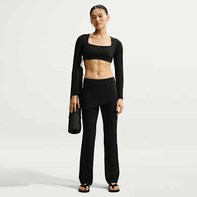 Брюки женские Nike Zenvy Dri-FIT Mid-Rise Pants с юбкой-оверлеем