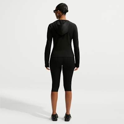 Nike Sportswear Chill Knit Dar Kesimli Uzun Kollu Tam Boy Fermuarlı Kadın Üstü görsel 5