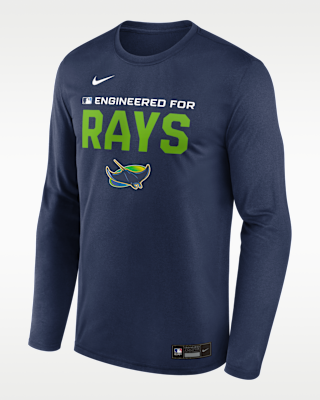 Мужская футболка Tampa Bay Rays Authentic Collection Team Issue Nike Dri-FIT MLB Long-Sleeve