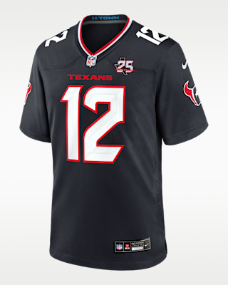 Мужские джерси Nico Collins Houston Texans 25th Season Nike NFL Game Jersey