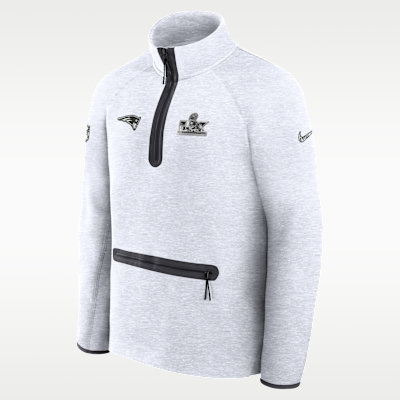 New England Patriots Super Bowl LX Opening Night Tech Fleece Men's Nike NFL 1/2-Zip Top