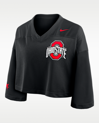 Женские джерси Ohio State Jersey Nike Dri-FIT College Cropped Top