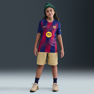 Primera equipació Match FC Barcelona 2025/26 Samarreta de futbol Authentic Nike Dri-FIT ADV - Nen/a
