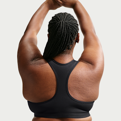 Nike Swoosh Orta Destekli Pedli Kadın Spor Sütyeni (Büyük Beden) görsel 2