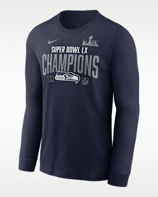 Мужская футболка Seattle Seahawks Super Bowl LX Champions Going Yard Nike NFL Long-Sleeve