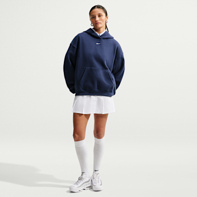 Nike Studio Fleece Orta Kalınlıkta Oversize Kapüşonlu Kadın Sweatshirt'ü görsel 4