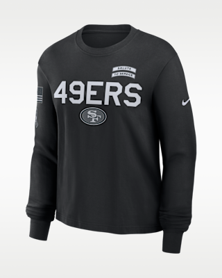 Женская футболка San Francisco 49ers Salute to Service Sideline Nike Dri-FIT NFL Long-Sleeve