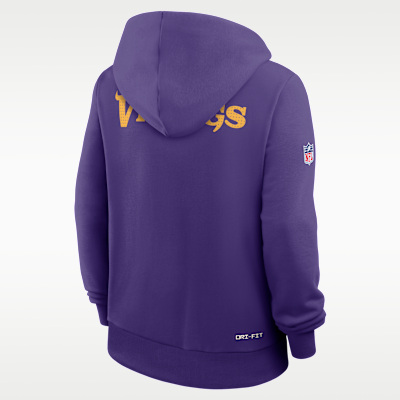 Minnesota Vikings Sideline Women's Nike Dri-FIT NFL Pullover Hoodie