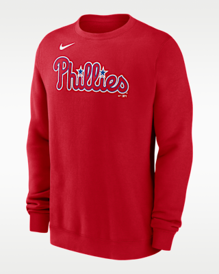 Мужские  Philadelphia Phillies Wordmark Nike MLB Pullover Crew