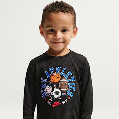 Детские футболки Nike Toddler Dri-FIT Graphic Long-Sleeve T-Shirt