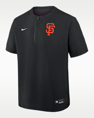 Мужские шорты San Francisco Giants Authentic Collection Nike Dri-FIT MLB 1/4-Zip Short-Sleeve Windshirt