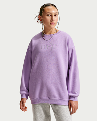 Детский свитшот Nike Studio Fleece Big Kids' (Girls') Oversized Crew-Neck