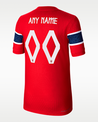 Детские джерси Norway 2026/27 Match Home Big Kids' Nike Aero-FIT Soccer Authentic Custom Jersey By You