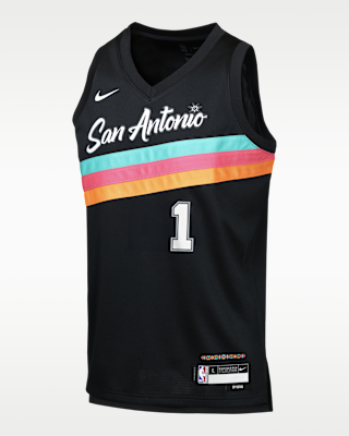 Детские джерси Victor Wembanyama San Antonio Spurs City Edition Big Kids' Nike NBA Swingman Jersey
