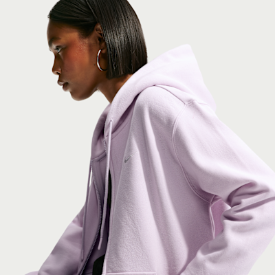 Nike Studio Fleece Orta Kalınlıkta Fermuarlı Kapüşonlu Kadın Sweatshirt'ü görsel 3