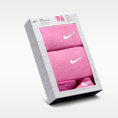 Conjunto de 3 piezas de tejido pointelle para bebé Nike