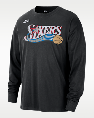 Мужская футболка Philadelphia 76ers Essentials Hardwood Classics Nike NBA Long-Sleeve