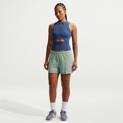 Nike Sportswear Chill Knit Sıkı Kesim Fitilli Kadın Atleti görsel 4