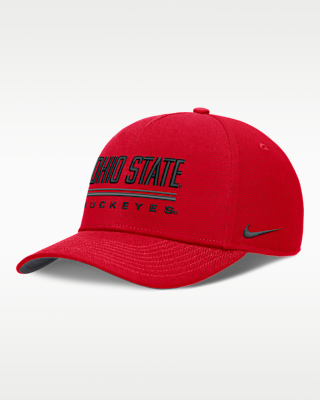 Мужские  Ohio State Sideline Practice Rise Nike Dri-FIT College Adjustable Hat