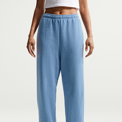 Nike Studio Fleece Orta Kalınlıkta Yüksek Belli Oversize Dar Paça Kadın Eşofman Altı görsel 2