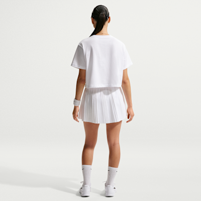 Nike Kısaltılmış Kadın Tenis Tişörtü görsel 5