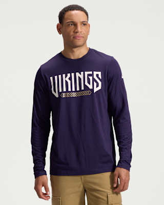 Мужская футболка Minnesota Vikings Rivalries Collection Sideline Legend Nike Dri-FIT NFL Long-Sleeve