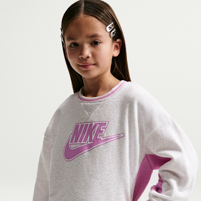 나이키 리틀키즈 프렌치 테리 컬러블록 투피스 크루 세트