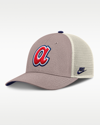 Мужские Atlanta Braves Cooperstown Rise Nike MLB Adjustable Trucker Hat