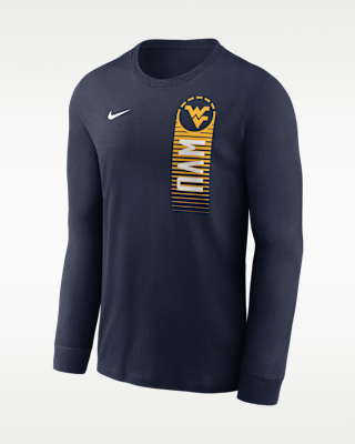 Мужская футболка West Virginia Primetime Nike College Long-Sleeve