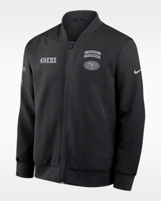 Мужская куртка San Francisco 49ers Salute to Service Sideline Nike NFL Full-Zip Bomber