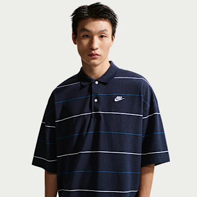 Nike Sportswear Club Men's Oversized Striped Polo