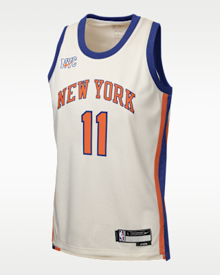 Детские джерси Jalen Brunson New York Knicks City Edition Big Kids' Nike NBA Swingman Jersey для бега