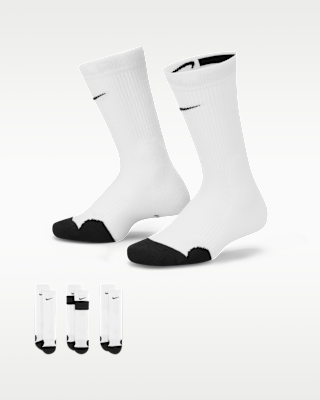 Unisex носки Nike Elite Kids' Basketball Crew Socks (3 Pairs) для баскетбола
