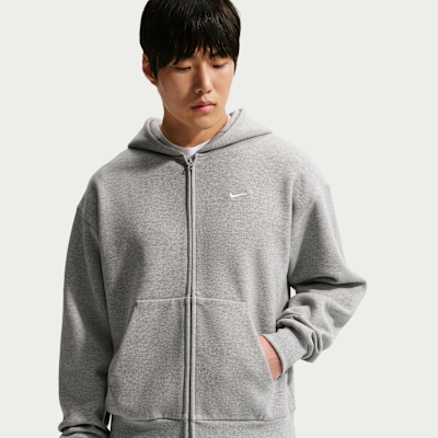 Nike Solo Fleece Tam Boy Fermuarlı Kapüşonlu Erkek Üstü görsel 3