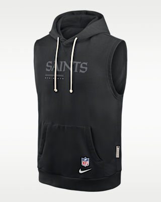 Мужское худи New Orleans Saints Sideline Nike Dri-FIT NFL Sleeveless Pullover Hoodie
