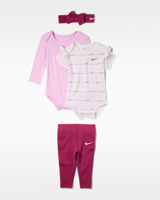 Детские Nike Ready, Set, Grow! Baby (0-6M) 3-Piece Set with Headband