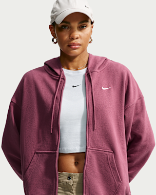 Женское худи Nike Studio Fleece Lightweight Oversized Full-Zip Hoodie