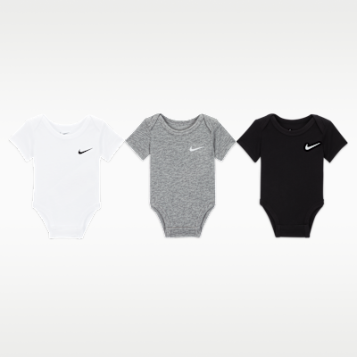 Nike Swoosh-bodyer til babyer (0-9 M) (pakke med 3 stk.)