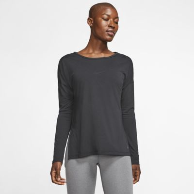 black long sleeve training top