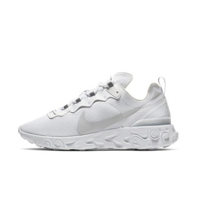 all white nike react element 55