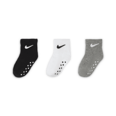 Nike Core Swoosh Toddler Gripper Socks Box Set (3 Pairs)