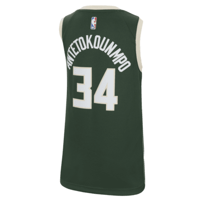 Icon Edition Swingman Jersey (Milwaukee Bucks) Older Kids' Nike NBA Jersey