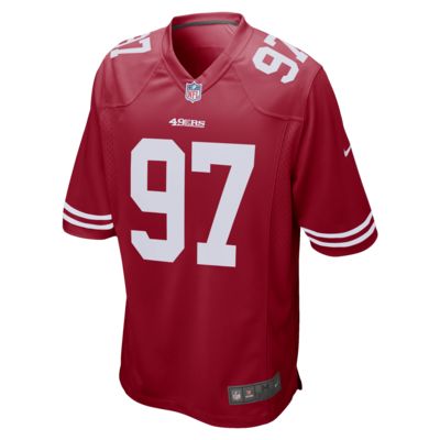 black and red forty niner jersey