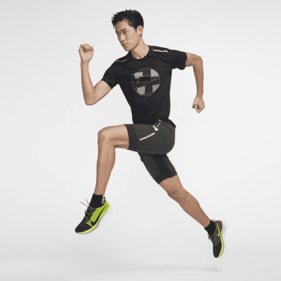 Nike Men's Short-Sleeve Mesh Running Top. Nike VN