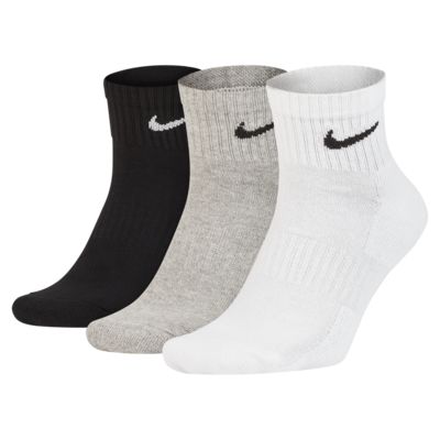 grey ankle socks nike