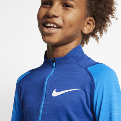 Nike Dri-FIT Older Kids' (Boys') Long-Sleeve 1/2-Zip Running Top. Nike AU