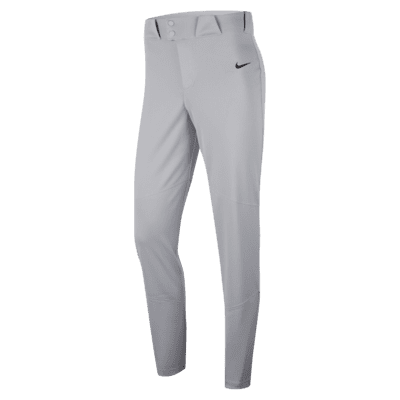 NEW Nike Boys' Vapor Select Piped Baseball Pants Grey Gray w/ Navy  Piping