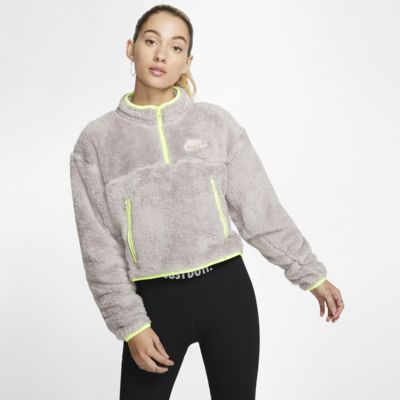 crop sherpa quarter zip