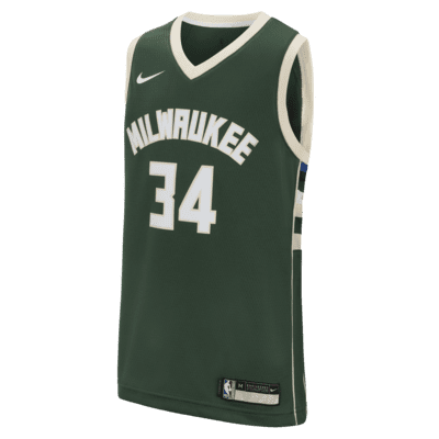 Icon Edition Swingman Jersey (Milwaukee Bucks) Older Kids' Nike NBA Jersey